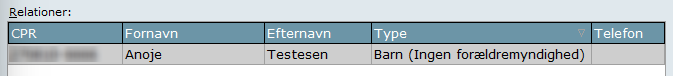 Relationer - ingen forældremyndighed barn