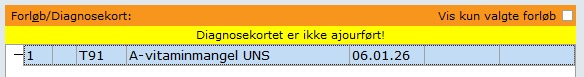 Diagnosekort er ikke ajourført